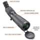 Bushnell 20-60x65 Trophy Xtreme Spotting Scope, 0.67 in, Fully Multi-Coated, Black, 887520B