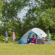Bushnell 4 Person FRP Dome Tent, Blue/Gray/Dark Gray, 50005