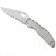 Byrd by Spyderco Harrier 2 Folding Knife, 3.36 in, Partially Serrated Blade, Stainless Steel Handle, BY01PS2