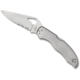 Byrd by Spyderco Harrier 2 Folding Knife, 3.36 in, Partially Serrated Blade, Stainless Steel Handle, BY01PS2