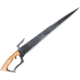 BYX Co Kingfisher Machete, 31in, 1075HC steel blade Knife, 31in Overall, 23.5in 1075Hc Steel Blade, American Hickory Handle, Distal Tapered Blade, D-Guard, KI-FISH-23.5