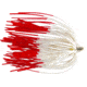 C&amp;H Lures King Buster Lure, 1/8 oz Head, White/Red Fire Tail Skirt, 2.5 in, 3 Piece, CH-KB30