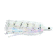 C&amp;H Lures Mahi Buster Bling 1oz, 6in, 1oz, White Silver Glitter Head, Clear/Pearl Disco Holographic Skirt, CH-MB04-1