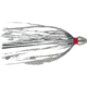 C&amp;H Lures Pearl Baby Trolling Lure, 1/8 oz Head, Silver Tinsel Skirt, 2.5 in, CH-PB07-1/8
