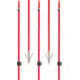 Cajun Bowfishing Fiberglass arrow with Piranha long barb XT, Red, ABF4960