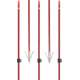 Cajun Bowfishing Wasp arrow with Piranha long barb XT, Red/Black, ABF4961