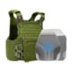 Caliber Armor AR550 w/ M.O.D. NIJ III+ PolyShield Complete Plate Carrier Package, Shooters/SAPI, OD Green, 10x12in/Medium, 19-AR5504
