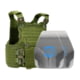 Caliber Armor AR550 w/ M.O.D. NIJ III+ PolyShield Complete Plate Carrier Package - Set of 2, Shooters, OD Green, 8x10in/Small, 19-AR550-MOD-S-OD-0810-SPC