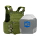 Caliber Armor AR550 w/ M.O.D. NIJ III+ PolyShield Complete Plate Carrier Package - Set of 2, SAPI, OD Green, 10x12in/Large, 19-AR550-MOD-L-OD-1012S-SPC