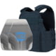 Caliber Armor AR550 Level III+ Body Armor w/PolyShield and Condor MOPC Complete Plate Carrier Package, Shooters Cut, Navy Blue, 19-AR550-MOPC-SPC-NB