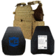 Caliber Armor AR550 11 x 14 Level III+ Body Armor and Condor MOPC Package, Coyote Brown, Medium/2XL, 19-AR550-MOPC-1114-CB