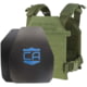 Caliber Armor AR550 Level III+ Quick Response Package, SAPI Style+Shooter Cut, OD Green, Medium/2XL, 19-AR550-QRP-SAPI-SC-OD