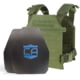 Caliber Armor AR550 Level III+ Quick Response Package, Shooter Cut, OD Green, Medium/2XL, 19-AR550-QRP-OD
