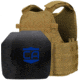 Caliber Armor AR550 Level III+ Body Armor and Condor MOPC Package, SAPI Cut, Coyote Brown, Medium/2XL, 19-AR550-MOPC-SAPI-CB