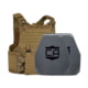Caliber Armor AV2 Package - Set of 2 NIJ III+/RF2 M.O.D. Complete Plate Carrier Package - Set of 2, Shooters, Coyote Tan, 10x12in/Small, 19-AV2-MOD-S-CT-1012