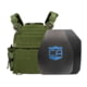 Caliber Armor AR550 NIJ III+ Recon Complete Plate Carrier Package, Shooters/SAPI, OD Green, 10x12in, 19-AR550-T