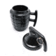 Caliber Gourmet Grenade Mug w/ Lid, 22oz, Black, Ceramic, CBG-M-1069