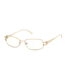 Calligraphy Collections F-374 SESC F37400 Eyeglass Frames - Col2 - Shiny Gold/pearl SESC F374005335 WH