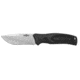 CrossFire Western Black River Fixed Blade Knife, 3.75in, 420 Steel, Drop Point Blade, Black Rubber Handle, 19232