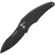 Camillus Knives Wildfire 2 Folding Knife, 3.25in Black Carbonitride Titanium Coated Aus-8 SS Blade, Black Glass Filled Nylon Handle, Pocket Clip, Robo Quick Launch Linkage System, Black, 19816