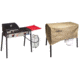 Camp Chef Big Gas Grill 2X Stove, Black/Silver, with Tan Patio Cover, PC32