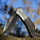 Campco Humvee Recon Folding, Plain/Serrated, Black Stainless Steel Blade, Black/Gray Handle, 167696