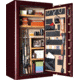 Cannon Safe Commander 43 Fireproof 36 Gun Safe, 72x40x28in - Hammertone Burgundy/Brass CO43-H5FDB-13