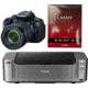 Canon EOS Rebel T4i Digital Camera Kit with EF-S 18-135mm IS STM Lens 6558B005 with Canon LU-101 Pro Luster Letter Size Paper 50 Pack 6211B004 and Canon PIXMA PRO-100 Photo Inkjet Printer, Black 6228B002