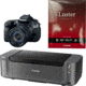 Canon Pixma PRO-10 Printer, Photo Paper, and EOS 60D Camera with EFS 18 to 135mm IS Lens 4460B004