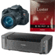 Canon Pixma PRO-10 Printer, Photo Paper, and EOS Rebel T3i Camera w/ EF-S 18-55mm IS II Lens