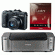 Canon PowerShot G15 Digital Camera, Black 6350B001 with Canon LU-101 Pro Luster Letter Size Paper 50 Pack 6211B004 and Canon PIXMA PRO-100 Photo Inkjet Printer, Black 6228B002