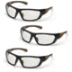 Carhartt Carbondale Safety Glasses, Clear Lens w/ Black/Tan Frame, Pack of 3
