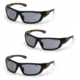 Carhartt Carbondale Safety Glasses, Gray Lens w/ Black/Tan Frame, Pack of 3