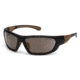 Carhartt Carbondale Safety Glasses w/Antique Bronze Lens, Black/Tan, CHB290DCC