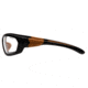 Carhartt Carbondale Safety Glasses w/Clear Lens, Black/Tan, CHB210DCC