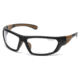 Carhartt Carbondale Safety Glasses w/Clear Lens, Black/Tan, CHB210DCC