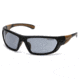 Carhartt Carbondale Safety Glasses w/Gray Lens, Black/Tan, CHB220DCC