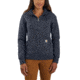 Carhartt Clarksburg Half Zip Hooded Sweatshirt - Womens, Navy Space Dye, Small, 103240-463-REG-S