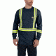 Carhartt Flame-Resistant Striped Force Cotton Long Sleeve T-Shirt, Dark Navy, 2XL/Regular 101699-410-REG-2XL