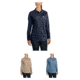 Carhartt Flame-Resistant Womens Force Cotton Hybrid Shirt, Dark Navy, Khaki, Medium Blue