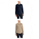 Carhartt Flame-Resistant Womens Force Cotton Long Sleeve Crew T-Shirt, Dark Navy, Khaki