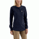 Carhartt Flame-Resistant Womens Force Cotton Long Sleeve Henley, Dark Navy, Extra Small/Regular 102686-410-REG-XS