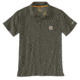 Carhartt Force Cotton Delmont Pocket Polo - Mens, Moss, Large, 103569-316-REG-L