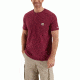 Carhartt Force Cotton Delmont Short Sleeve Henley Relaxed Fit - Mens, Red Brown Heather, XL Waist-TLL Inseam 100413-603-TLL-XL