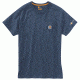 Carhartt Force Cotton Delmont Short Sleeve T Shirt Relaxed Fit - Mens, Light Huron Heather, X-Large-Tall 100410-446-REG-2XL
