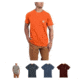 Carhartt Force Cotton Delmont Short Sleeve T Shirt Relaxed Fit - Men's, Bold Orange, Desert Heather, Granite Heather, Light Huron Heather, Red Brown Heather