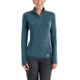 Carhartt Force Ferndale Quarter Zip Shirt - Womens, Blue Mist Heather, L-REG 102528-424-REG-L
