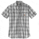 Carhartt Force Ridgefield Plaid Short Sleeve Shirt - Mens, Asphalt, 3XL-Regular, 103549-066-3XL-REG