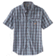 Carhartt Force Ridgefield Plaid Short Sleeve Shirt - Mens, Steel Blue, Medium-Regular, 103549-437-M-REG