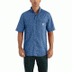 Carhartt Force Ridgefield Solid Short Sleeve Shirt - Mens, Federal Blue, M-REG 102417-445-REG-M